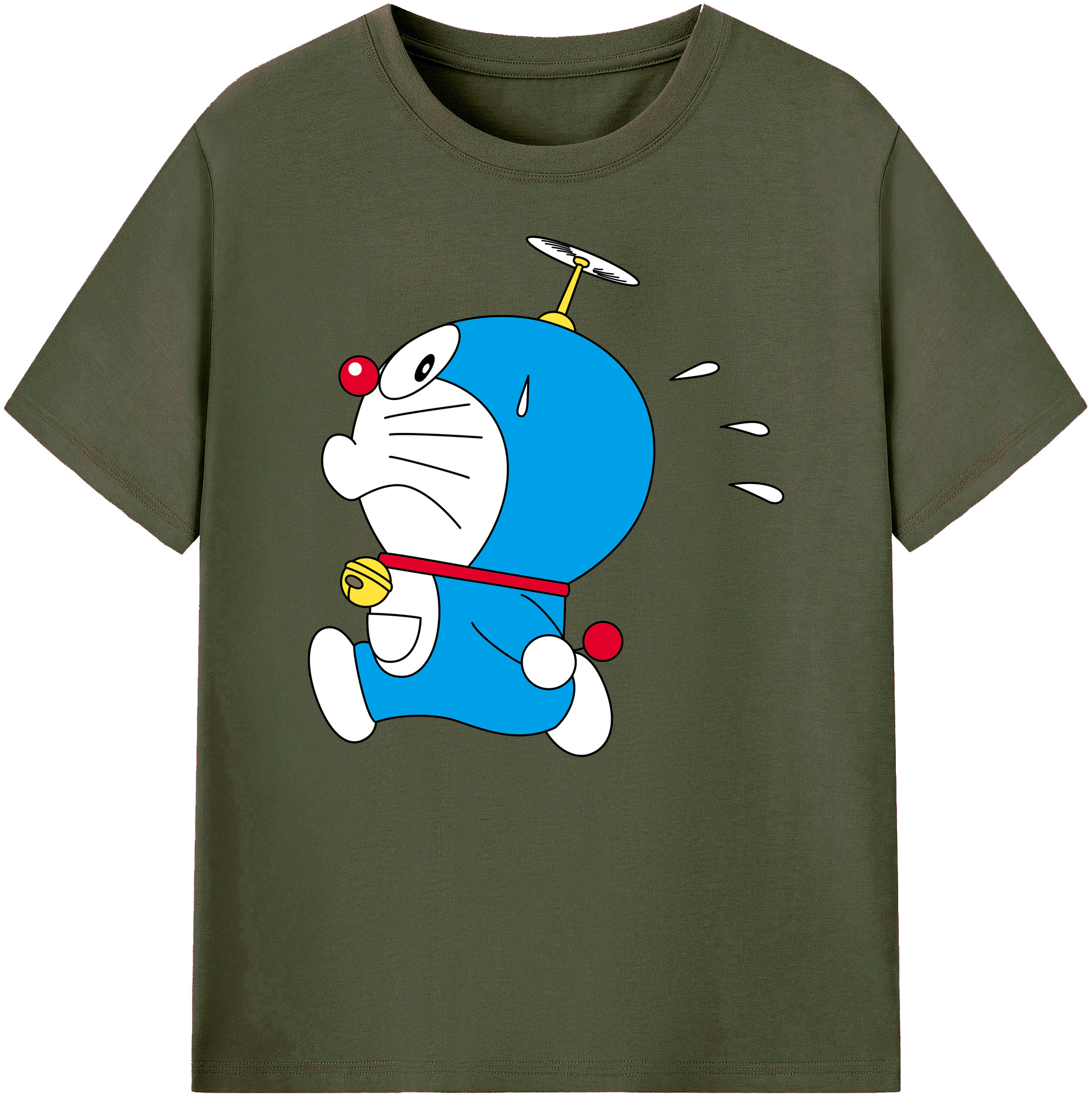 （画像用） ドラえもん Doraemon 綿100％ メンズ半袖Tシャツ｜肌触りやわらか＆通気性